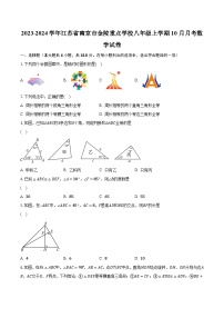 2023-2024学年江苏省南京市金陵重点学校八年级上学期10月月考数学试卷（含解析）