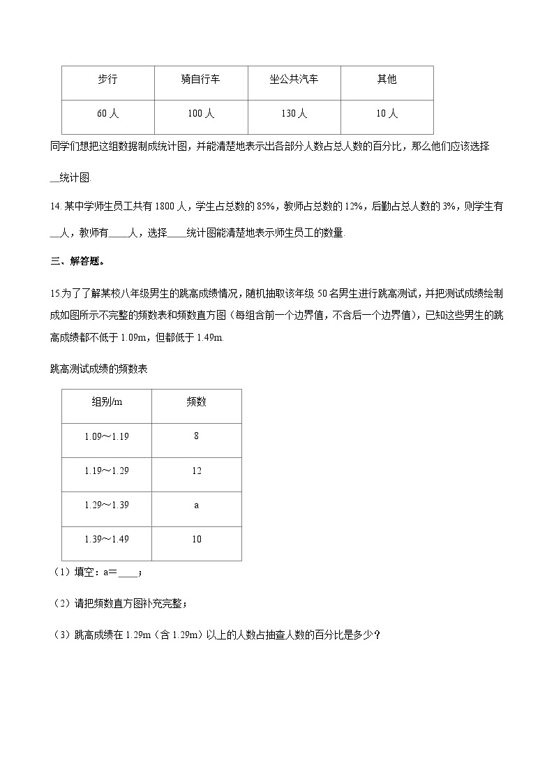 6.4 统计图的选择 北师大版七年级数学上册同步作业(含答案)03