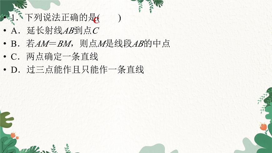 第4章 基本平面圖形 刷易錯(cuò)四 北師大版數(shù)學(xué)七年級上冊課件1第2頁