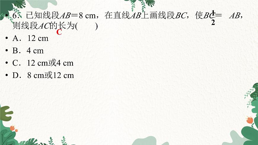 第4章 基本平面圖形 刷易錯(cuò)四 北師大版數(shù)學(xué)七年級上冊課件1第6頁