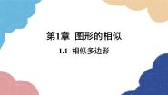 初中数学青岛版九年级上册1.1 相似多边形课前预习课件ppt