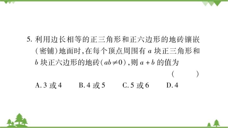 华东师大版数学七年级下册 9.3.2 用多种正多边形 课件05
