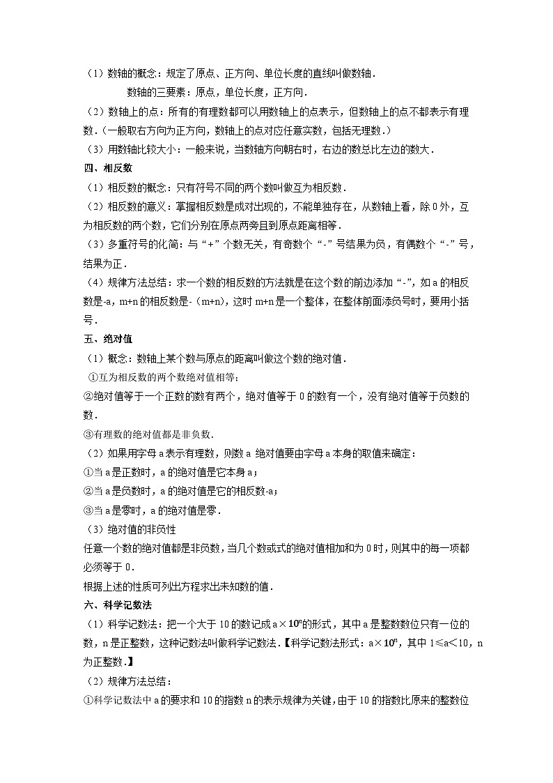 专题1.1有理数的有关概念12大考点精讲精练(知识梳理+典例剖析+变式训练)-七年级数学上学期复习备考高分秘籍(原卷版)苏科版第2页