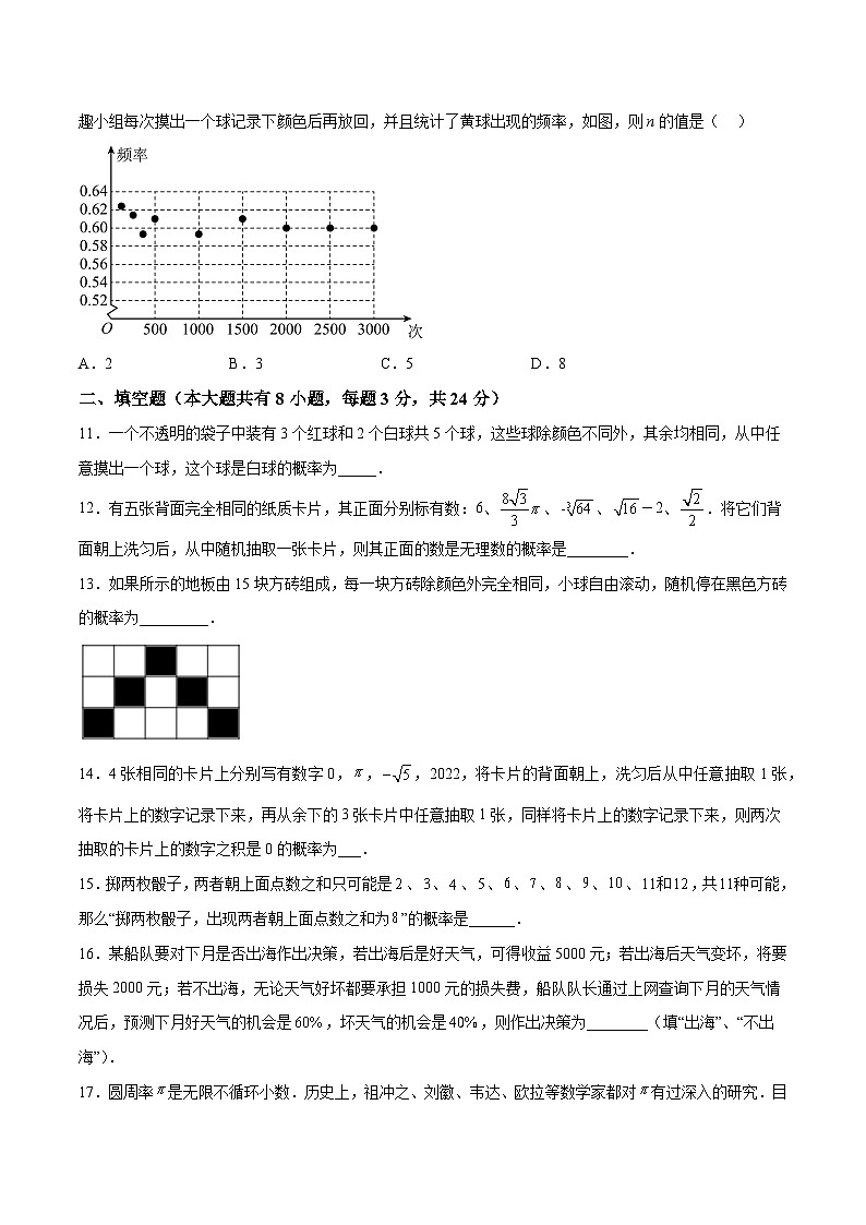 第25章 概率初步 人教版九年级上册单元提升必刷卷B第3页