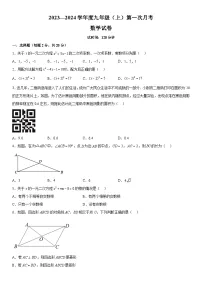 辽宁省阜新市2023-2024学年九年级上册10月月考数学试题(含解析)