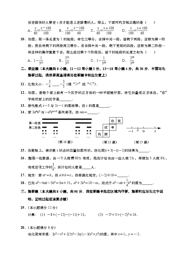 江苏省南通市如皋市校际联考2023-2024学年七年级上学期12月月考数学试题第2页