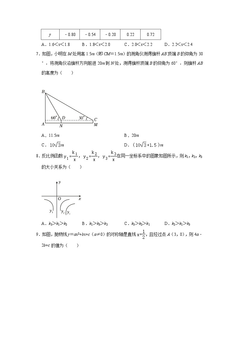 2023-2024学年山东省威海市乳山市九年级(上)期中数学试卷(五四学制)(含解析)02
