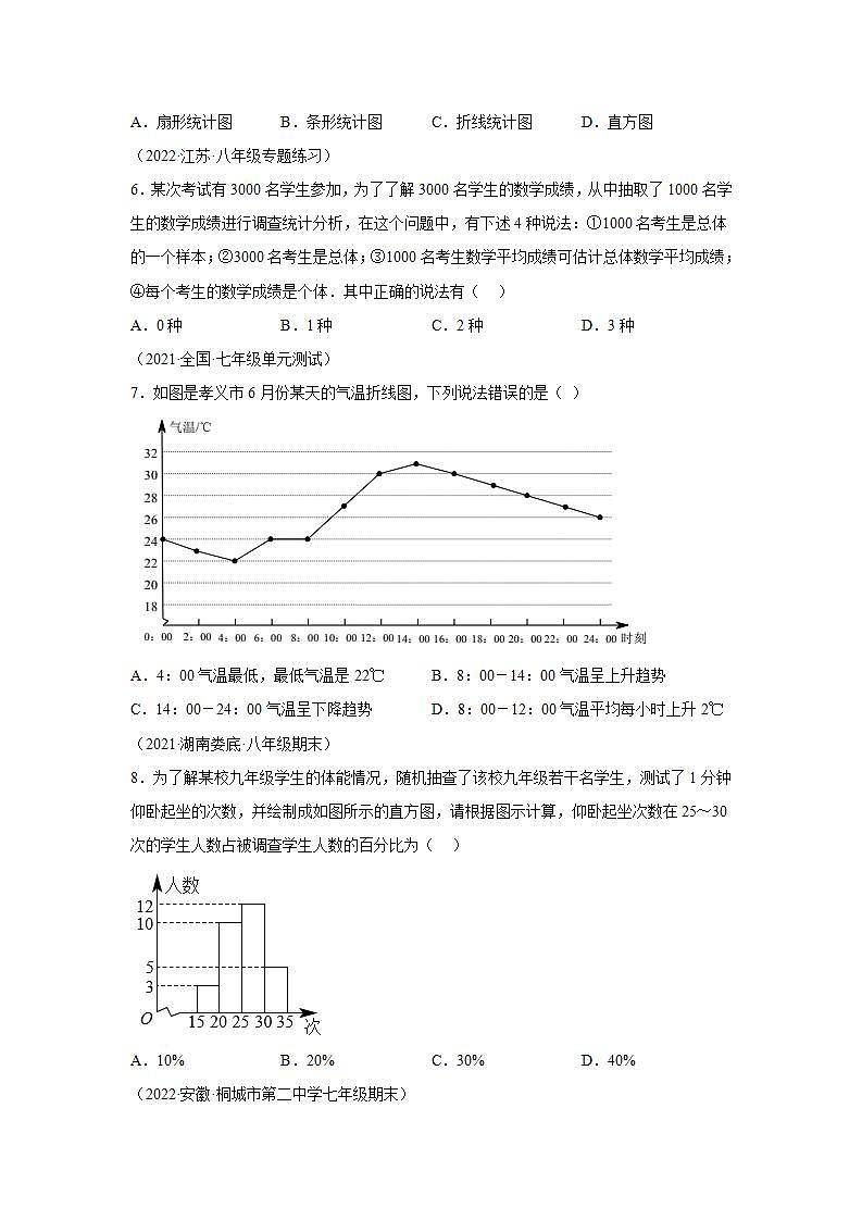 北师大版数学七上 第六章数据的收集与整理(单元测试)(含解析)02