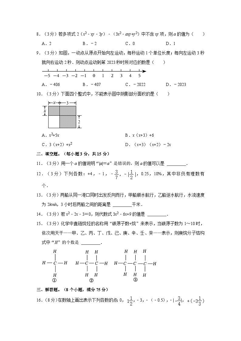 _河南省驻马店市平舆县2023-2024学年七年级上学期期中数学试卷第2页