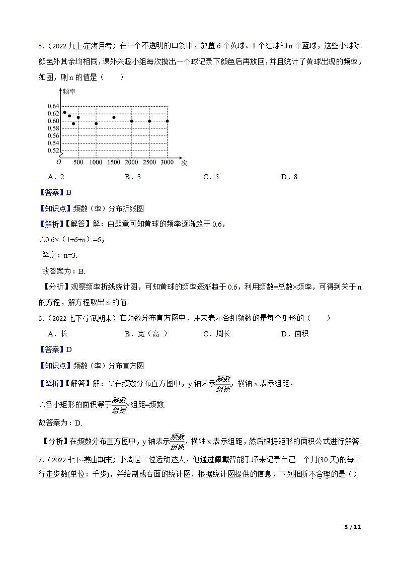 【课时练】(湘教版) 2023-2024学年初中数学九年级上册 5.2 统计的简单应用 同步分层训练基础卷03