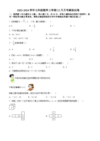 江苏苏州地区2023-—2024学年七年级数学上学期12月月考模拟试卷+(7)