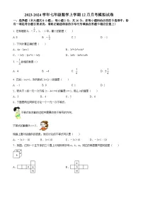 江苏苏州地区2023-—2024学年七年级数学上学期12月月考模拟试卷+(7)