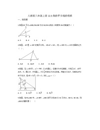 初中数学人教版八年级上册12.3 角的平分线的性质测试题
