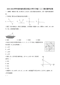 2023-2024学年吉林省松原市重点中学八年级（上）期末数学试卷（含解析）