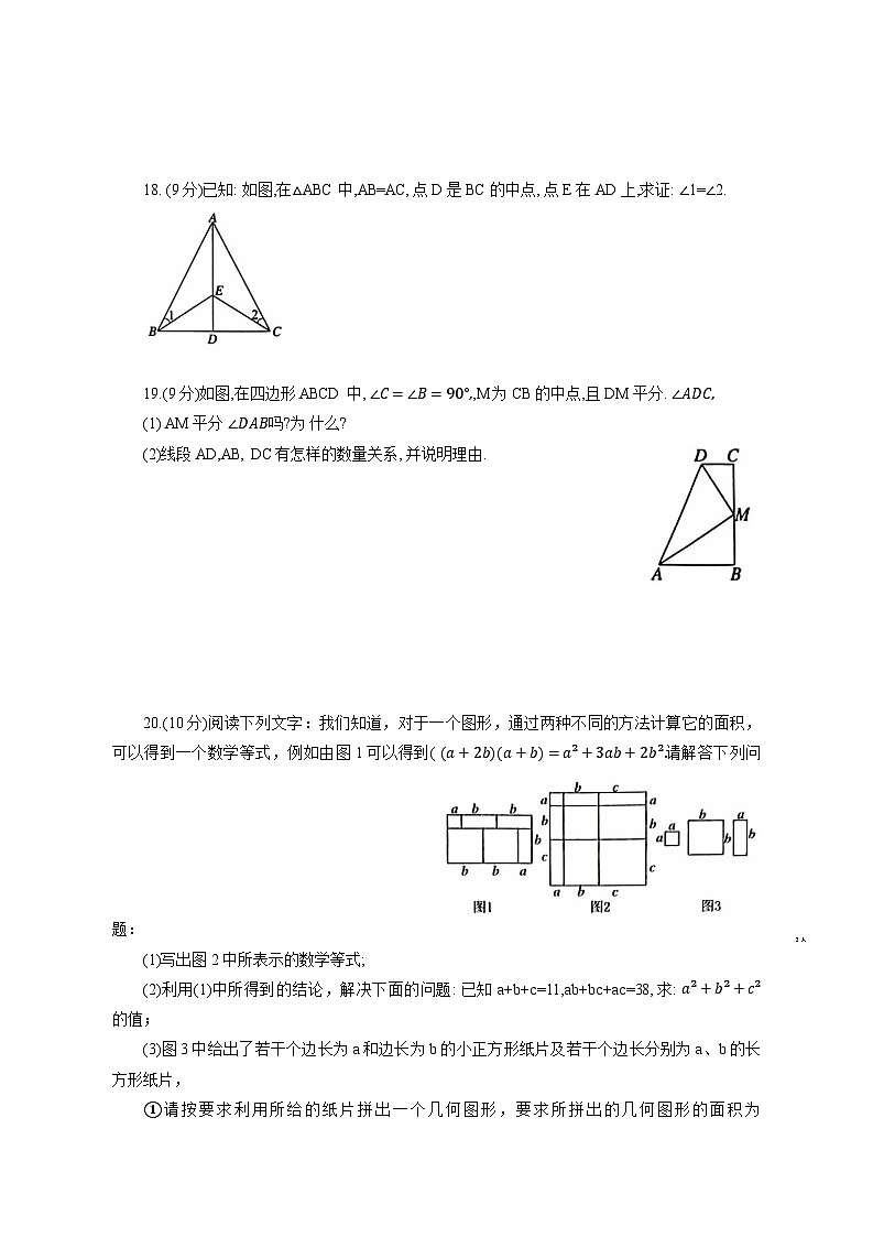 河南省南阳市社旗县2023-2024学年八年级上学期12月月考数学模拟试题(含答案)03