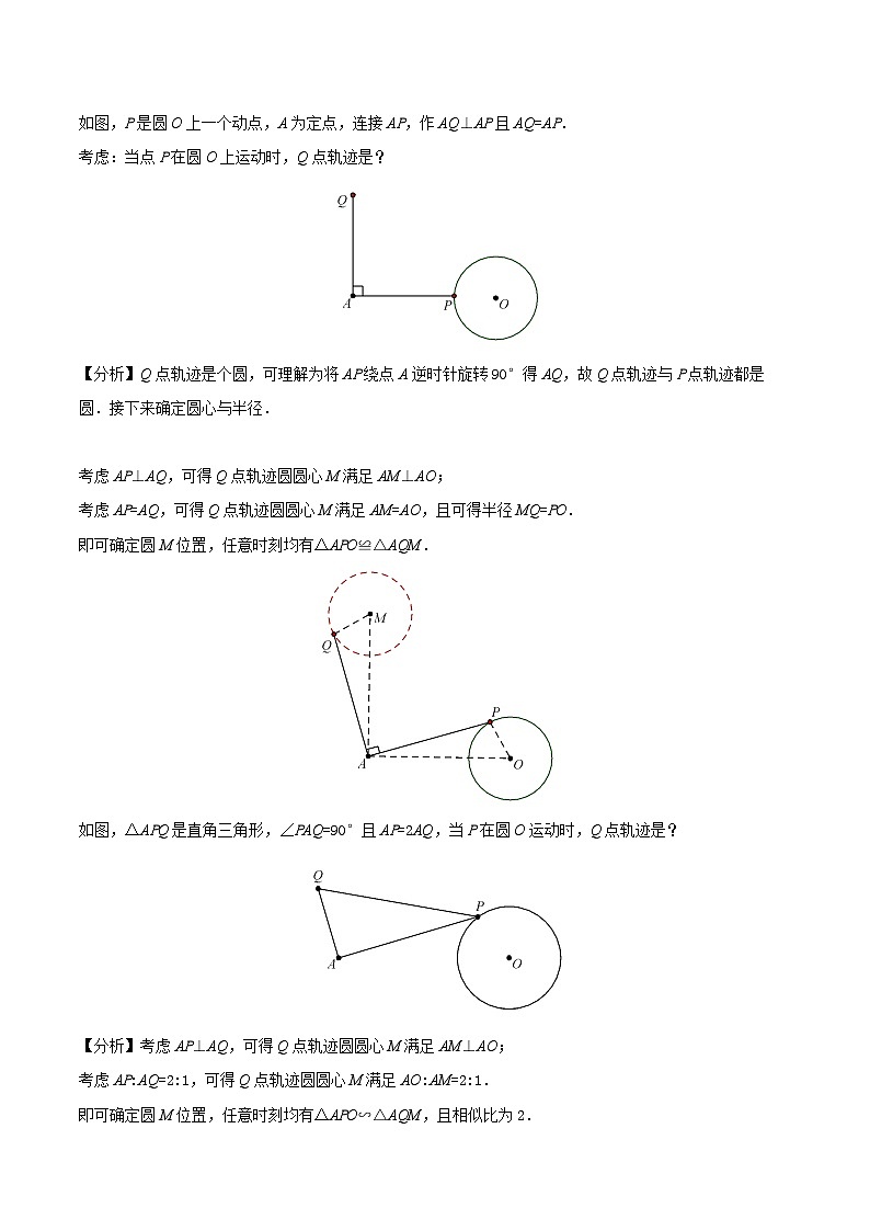 中考数学二轮培优复习《几何模型》专题19 瓜豆原理中动点轨迹圆或圆弧型最值问题(2份打包,原卷版+教师版)02