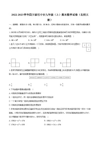 2022-2023学年四川省巴中市九年级（上）期末数学试卷（北师大版）（含解析）