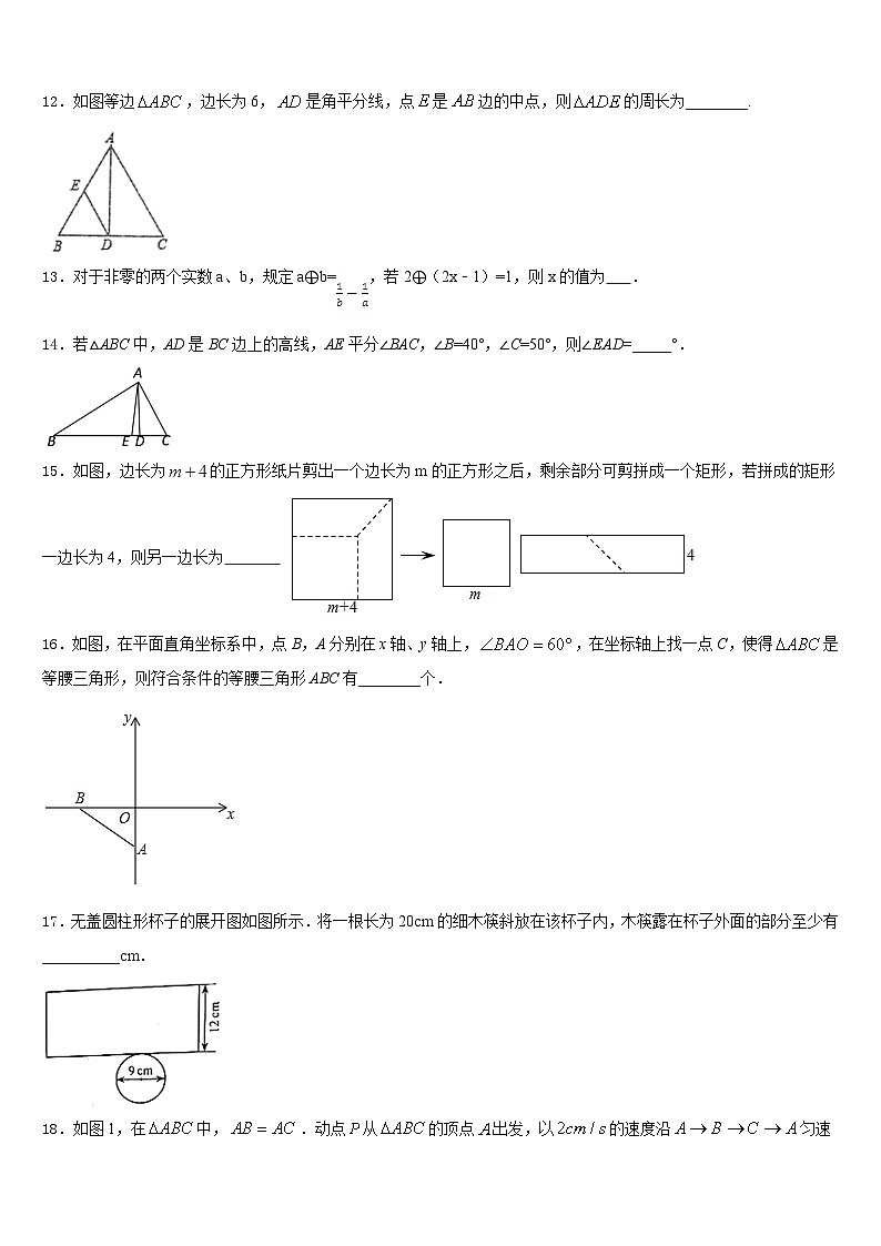 2023-2024学年安徽省来安县八上数学期末监测模拟试题含答案第3页