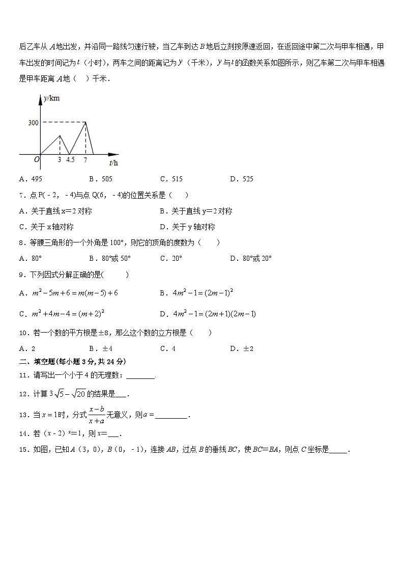 2023-2024学年广东省肇庆市肇庆院附属中学八年级数学第一学期期末质量跟踪监视模拟试题含答案第2页