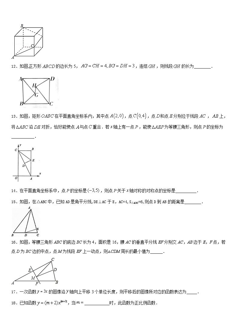 2023-2024学年江苏省南通市八校联考八年级数学第一学期期末预测试题含答案第3页