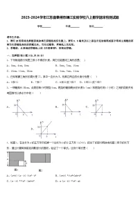 2023-2024学年江苏省泰州市靖江实验学校八上数学期末检测试题含答案