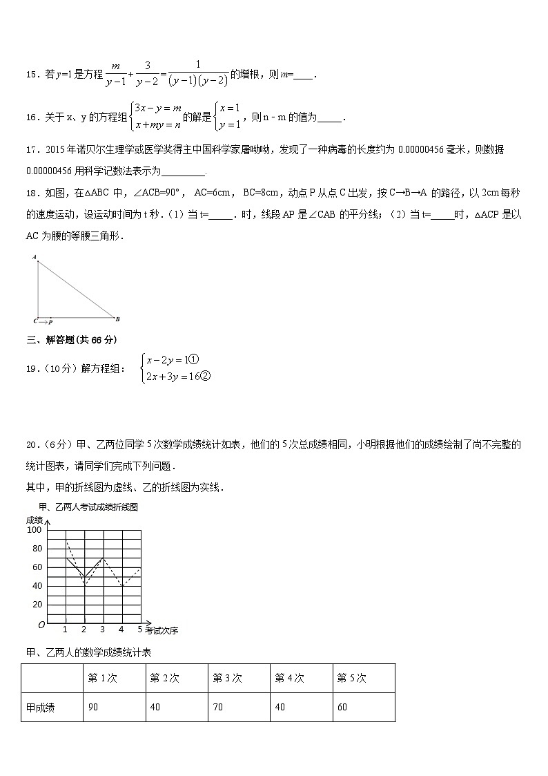 2023-2024学年江苏省盐城市联谊学校八上数学期末质量跟踪监视试题含答案03