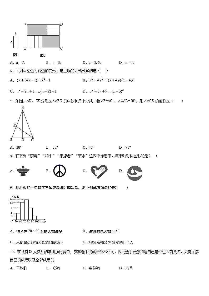 2023-2024学年江苏省连云港市灌云县数学八年级第一学期期末质量跟踪监视模拟试题含答案第2页