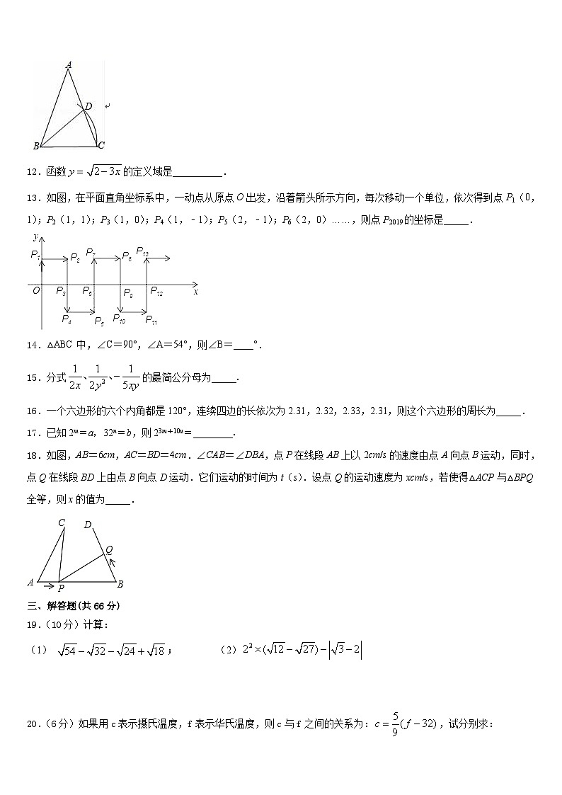 2023-2024学年浙江省嘉兴市秀洲区数学八年级第一学期期末联考模拟试题含答案第3页