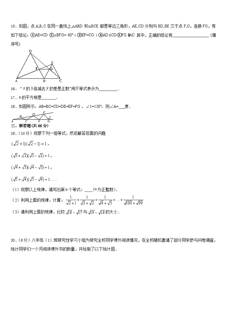 2023-2024学年黑龙江省大庆市第五十五中学八年级数学第一学期期末联考试题含答案第3页