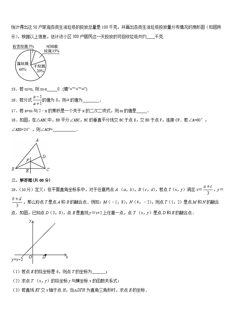吉林省延边州安图县2023-2024学年数学八上期末考试模拟试题含答案第3页