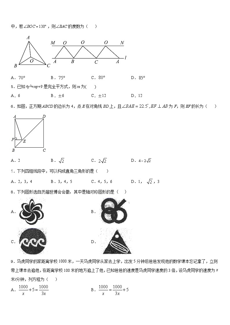 2023-2024学年山东省海阳市美宝学校八上数学期末学业水平测试模拟试题含答案第2页