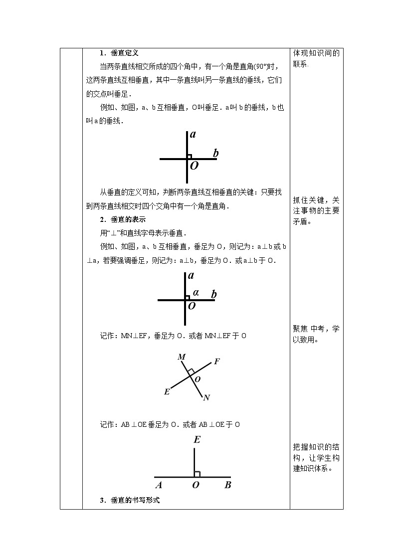【核心素养】七年级下册5.1.2垂线(第1课时) 课件PPT+教案+随堂检测+课后练习03