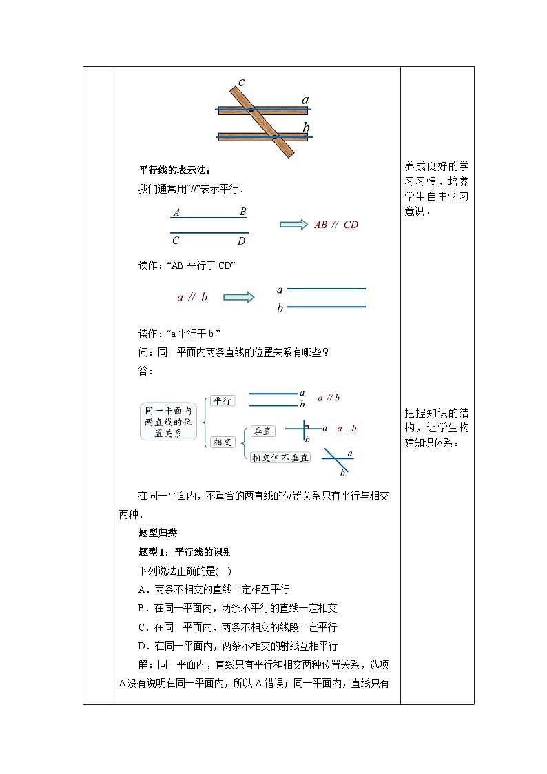 【核心素养】七年级下册5.2.1平行线 课件PPT+教案+随堂检测+课后练习03