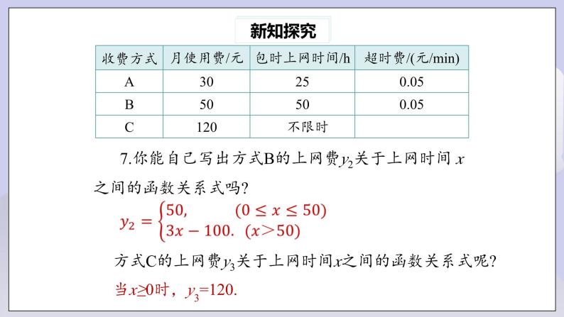 【核心素养】人教版数学八年级下册19.3课题学习 选择方案 课件PPT+教案+随堂检测+课后练习08