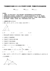 宁夏省固原市泾源县2023-2024学年数学八年级第一学期期末学业质量监测试题含答案