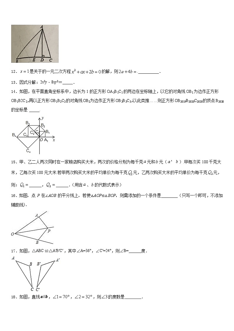 新疆伊宁市第七中学2023-2024学年数学八上期末质量检测模拟试题含答案第3页