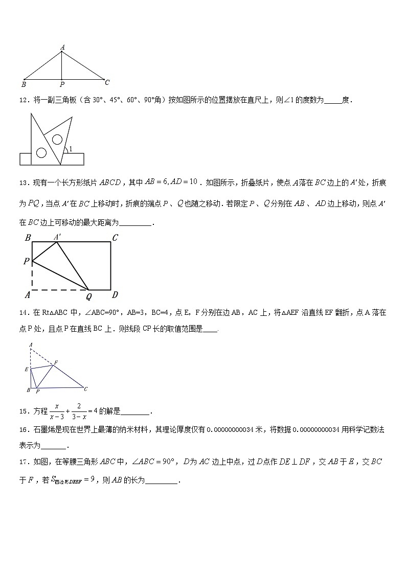 福建省厦门市瑞景外国语分校2023-2024学年八年级数学第一学期期末达标检测模拟试题含答案第3页