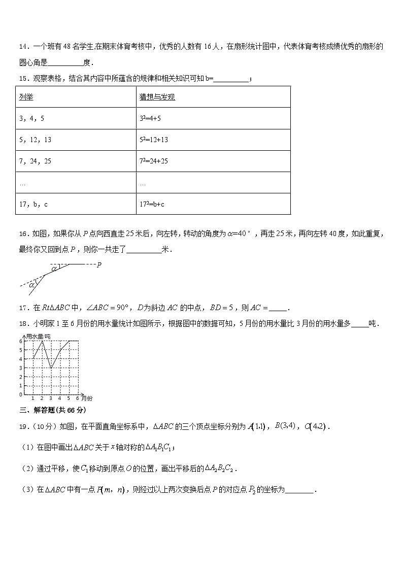河北省邯郸市永区2023-2024学年八上数学期末学业水平测试试题含答案第3页