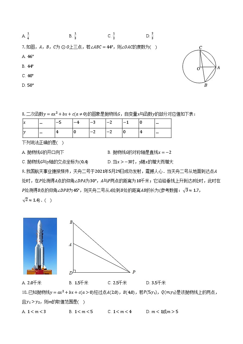 2022-2023学年山东省威海市乳山市九年级(上)期末数学试卷(五四学制)(含解析)02