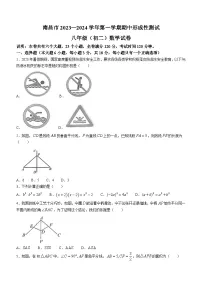 江西省南昌市2023-2024学年八年级上学期期中数学试题