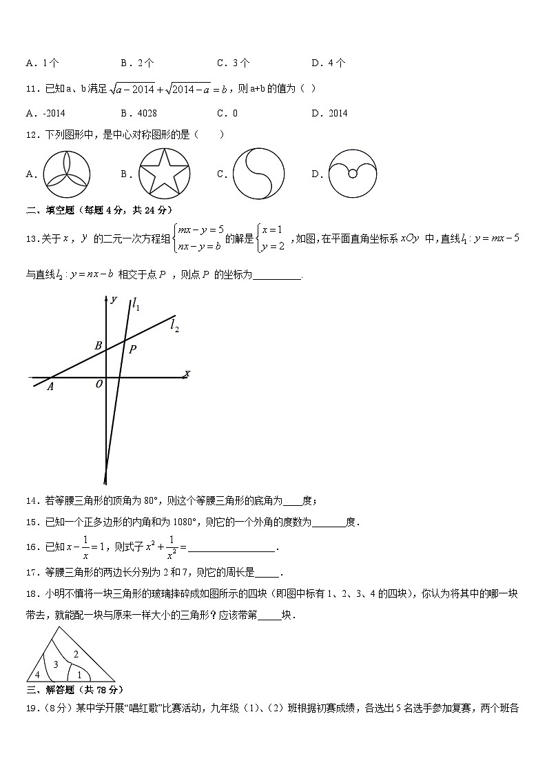 2023-2024学年湖北武汉青山区数学八上期末教学质量检测模拟试题含答案第3页
