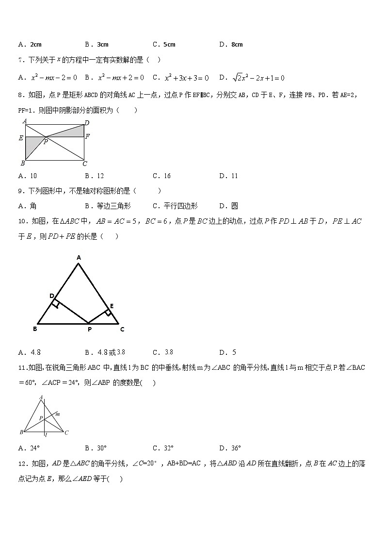 2023-2024學(xué)年甘肅省平?jīng)鍪袥艽h數(shù)學(xué)八上期末學(xué)業(yè)水平測試模擬試題含答案第2頁