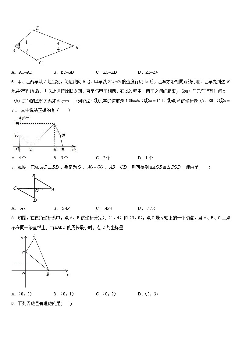 山东省青岛市城阳九中学2023-2024学年数学八年级第一学期期末考试模拟试题含答案第2页
