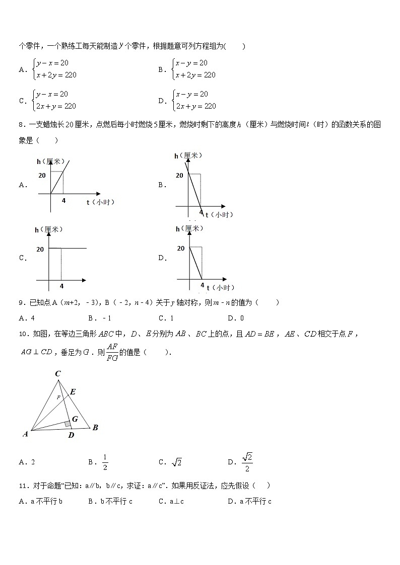 广东省肇庆市德庆县2023-2024学年八上数学期末检测模拟试题含答案02