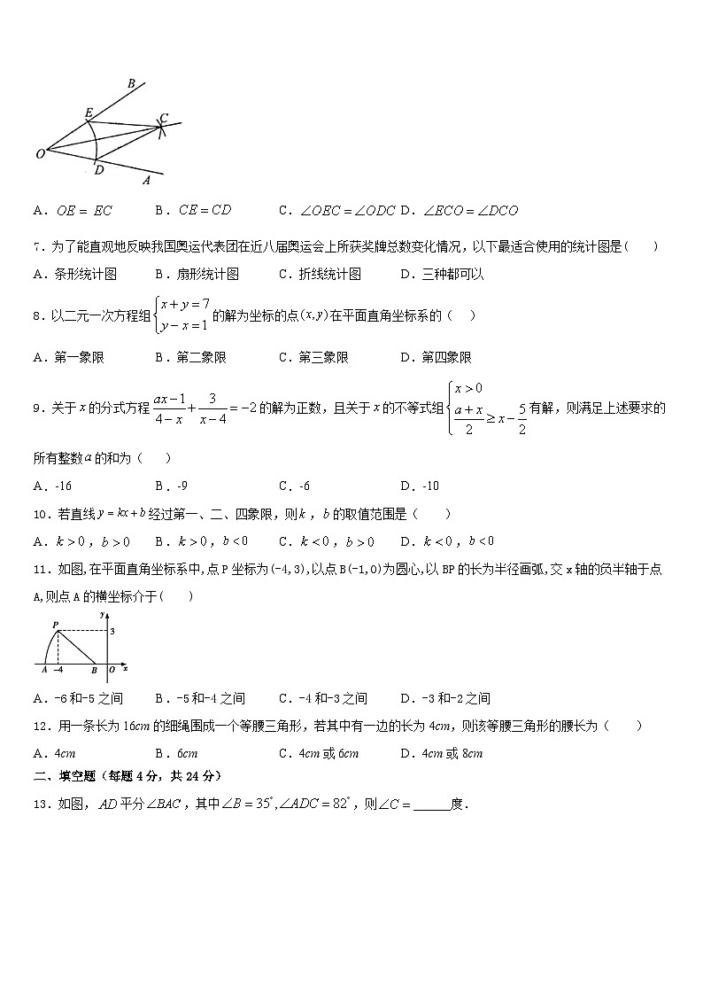 江苏扬州市仪征市2023-2024学年八年级数学第一学期期末调研试题含答案第2页