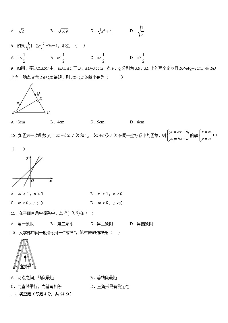 广州市广大附中2023-2024学年八上数学期末达标检测模拟试题含答案02