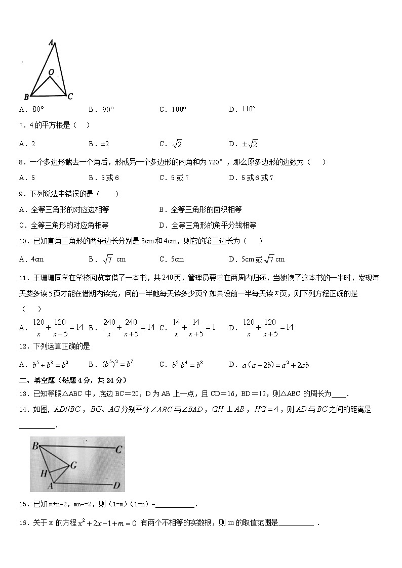 江苏省苏州市葛江中学2023-2024学年八上数学期末质量跟踪监视模拟试题含答案第2页