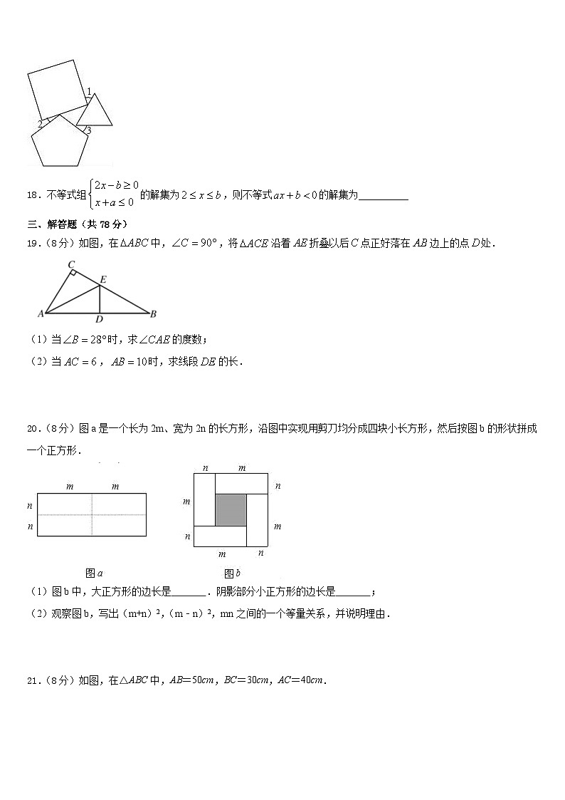 江苏省镇江句容市2023-2024学年八上数学期末达标检测试题含答案第3页