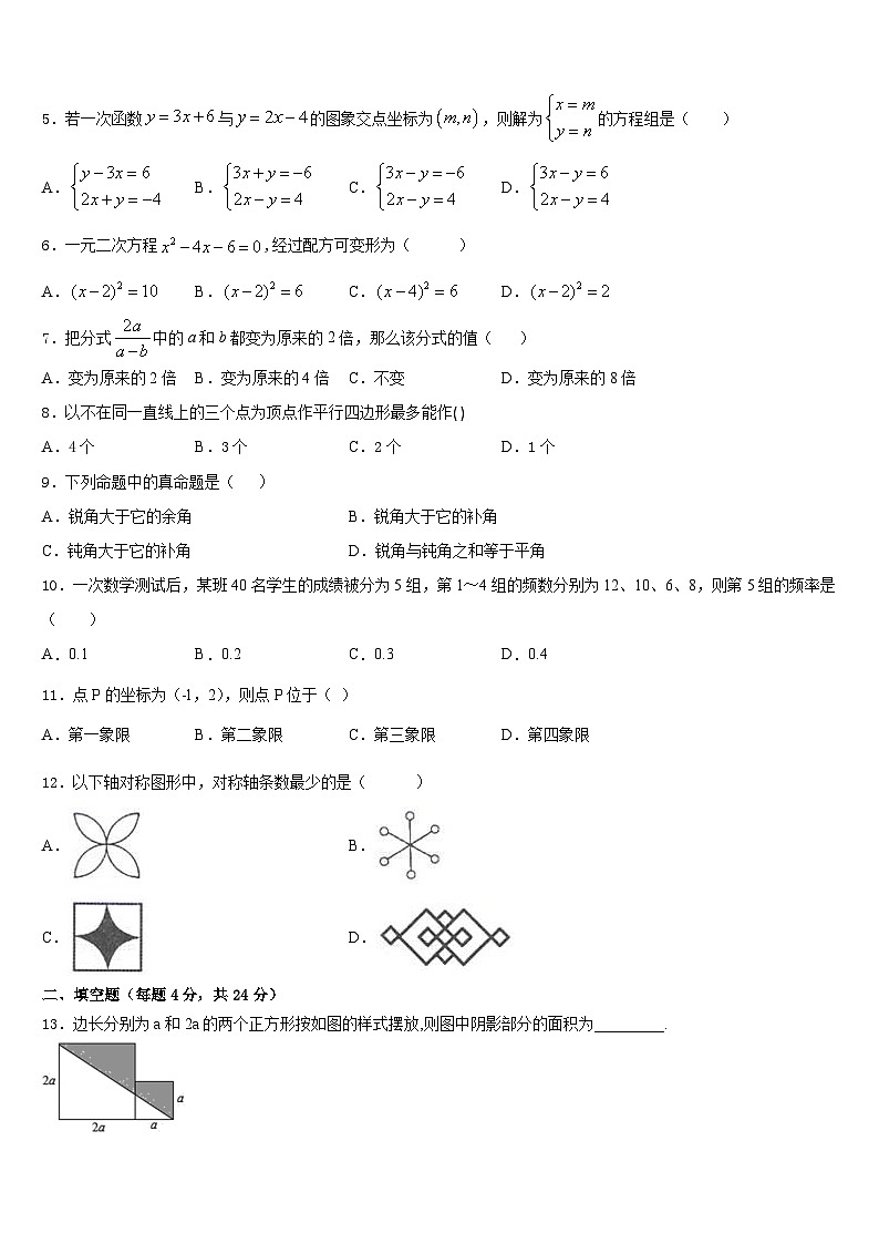河北省秦皇岛市抚宁台营区2023-2024学年数学八上期末质量检测模拟试题含答案第2页