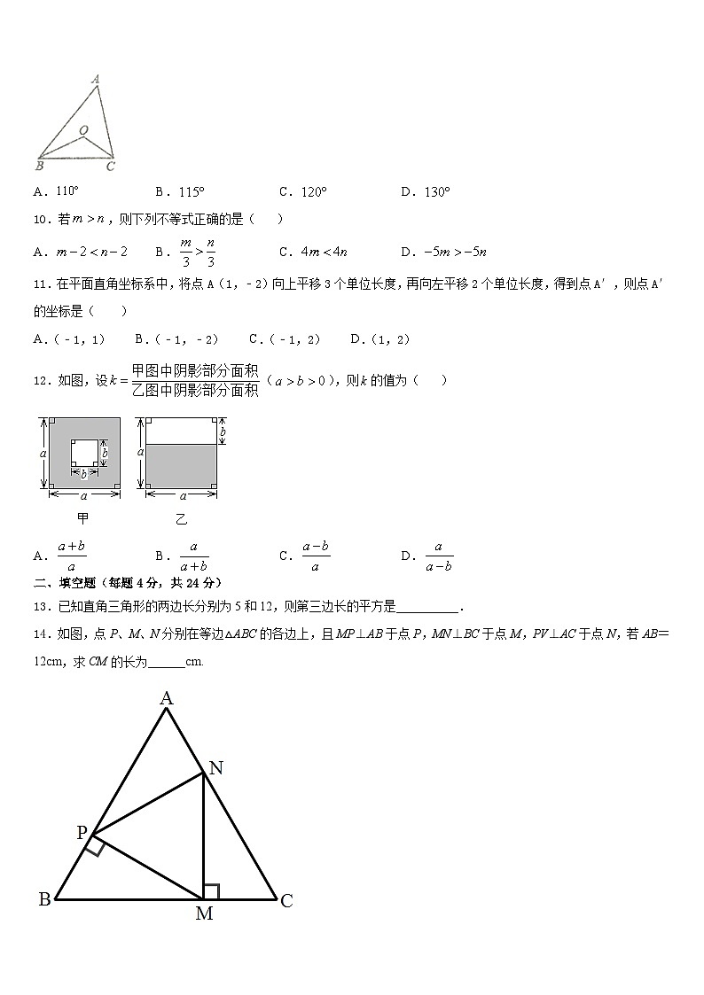浙江省杭州市西溪中学2023-2024学年八上数学期末检测试题含答案第3页